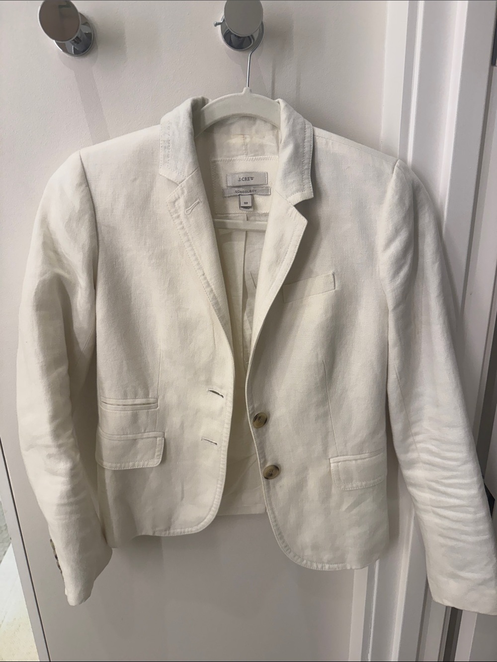 J. Crew Women's Cream Linen Blend Blazer